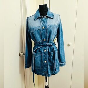 Michael Kors Denim Utility Jacket w/ Belt – Size M – New With Tags
